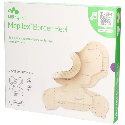 Mepilex, Mepilex Border Heel Schaumverband, 22x23cm (6 Stk)