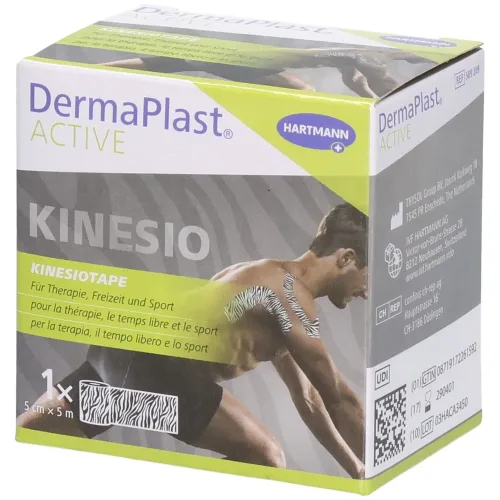 DERMAPLAST, DermaPlast Active Kinesiotape 5cmx5m Zebra