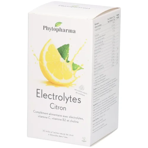 Phytopharma, Phytopharma - Elektrolyte Zitrone Sticks, 30 Stück
