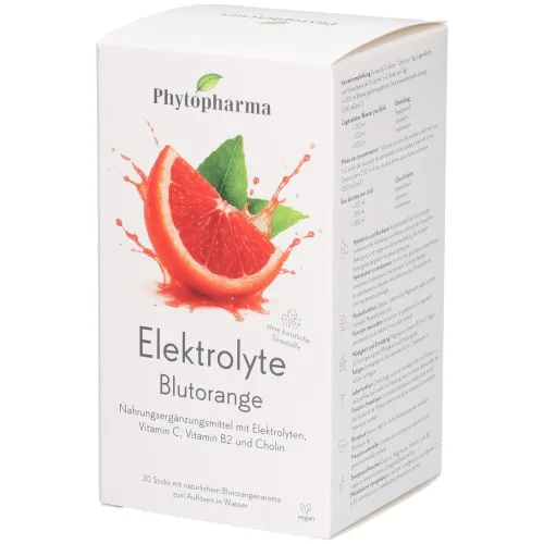Phytopharma, Phytopharma - Elektrolyte Blutorange Sticks, 30 Stück