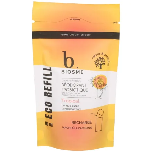 Biosme, Biosme Deodorant probiotisch Tropical Nachfüllpackung Btl 80 ml