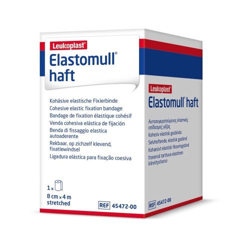 Elastomull haft, Elastomull haft Gazebinde weiss, 4mx8cm, Rolle (1 Stk)