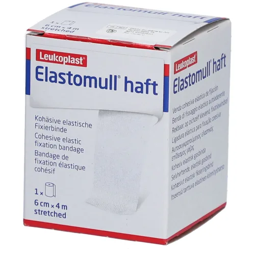 Elastomull haft, Elastomull haft Gazebinde weiss 4mx6cm Rolle (1 Stk)
