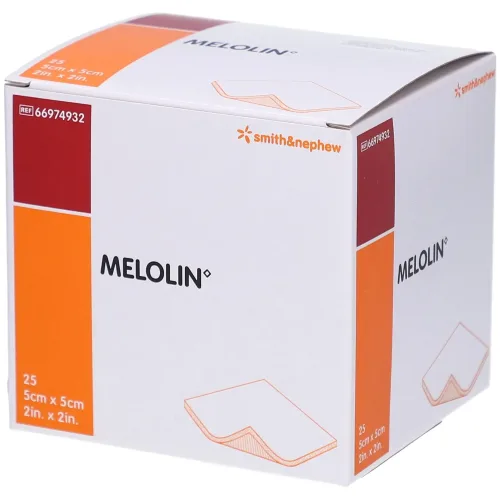 SMITH & NEPHEW, MELOLIN Wundkompressen, 5x5cm, steril (25 Stk)