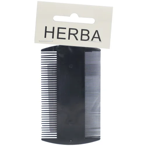 HERBA, Herba Staub-/Lauskamm, Hartgummi, schwarz, 9 cm