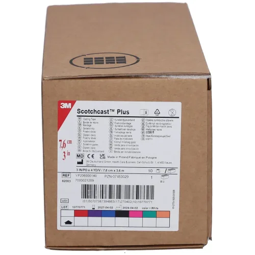 3M Scotchcast Plus Bandage 7,5 cm x 3,65 m Weiß