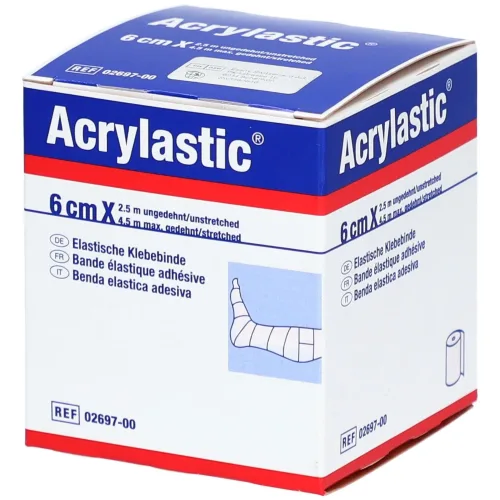 Acrylastic, Acrylastic Pflasterbinde 2.5mx6cm elastisch (1 Stk)