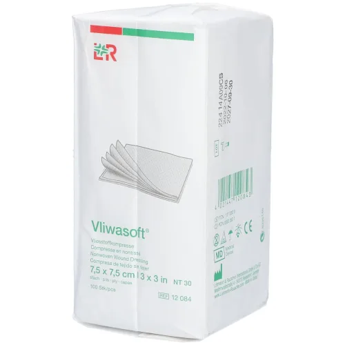 Vliwasoft, Vliwasoft Vliesstoffkompresse 7.5x7.5cm, 6-lagig (100 Stk)