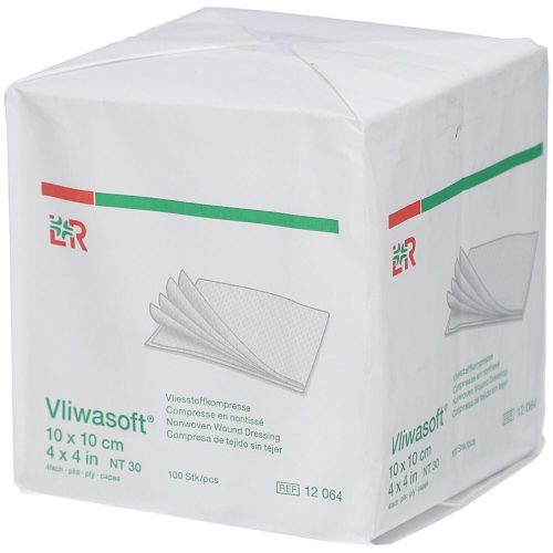 Vliwasoft, Vliwasoft Vliesstoffkomprresse 10x10cm, 4-lagig (100 Stk)