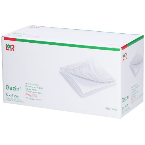 Gazin, Gazin Mullkompressen 5x5cm, 12-fach, steril (80 Stk)