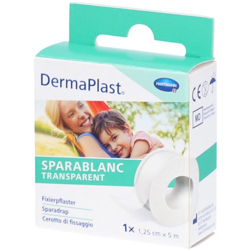 DERMAPLAST, DermaPlast Sparablanc Transparent 1.25cmx5m, weiss (1 Stk)