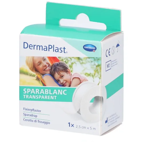 DERMAPLAST, DermaPlast Sparablanc Transparent, 2.5cmx5m, weiss (1 Stk)