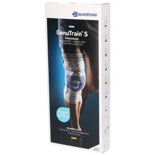 BAUERFEIND, Bauerfeind GenuTrain S Aktivbandage Gr6 links titan