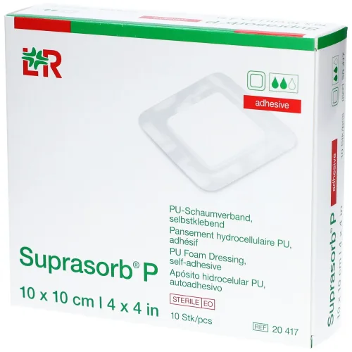 Suprasorb, Suprasorb P Schaumverband 10x10cm selbstklebend (10 Stk)