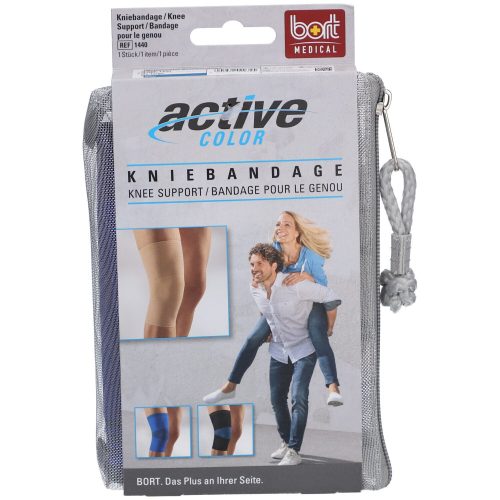 bort MEDICAL, Bort ActiveColor Kniebandage XL +42cm blau (1 Stk)