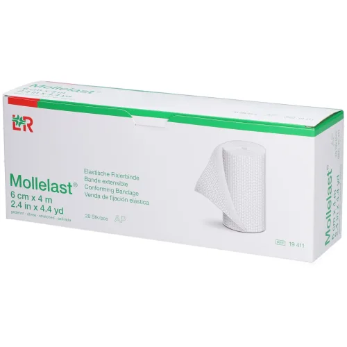 Mollelast, Mollelast Elastische Fixierbinde 6cmx4m weiss (20 Stk)
