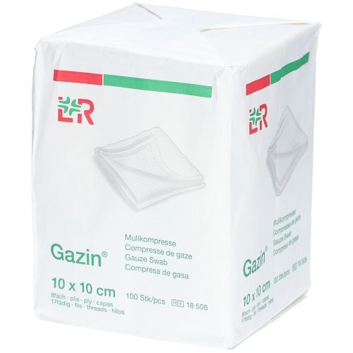 Gazin, Gazin Mullkompressen 10x10cm, 8-fach, unsteril (100 Stk)