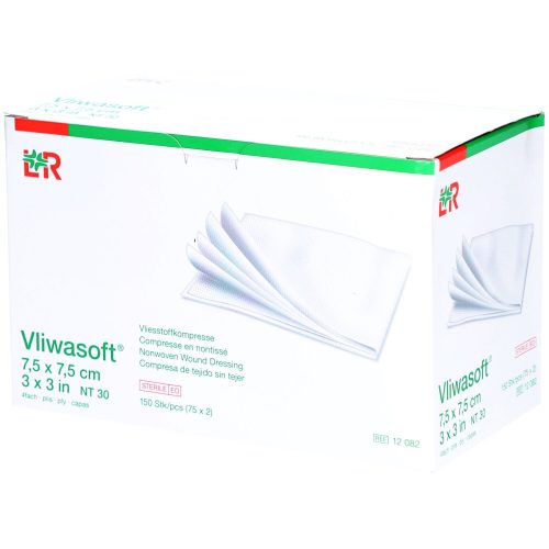 Vliwasoft, Vliwasoft Vliesstoffkompresse 7.5x7.5cm, 4-lagig (75 x 2 Stk)