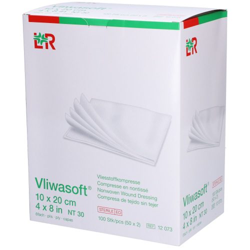 Vliwasoft, Vliwasoft Vliesstoffkompresse 10x20cm, 6-lagig (50 x 2 Stk)