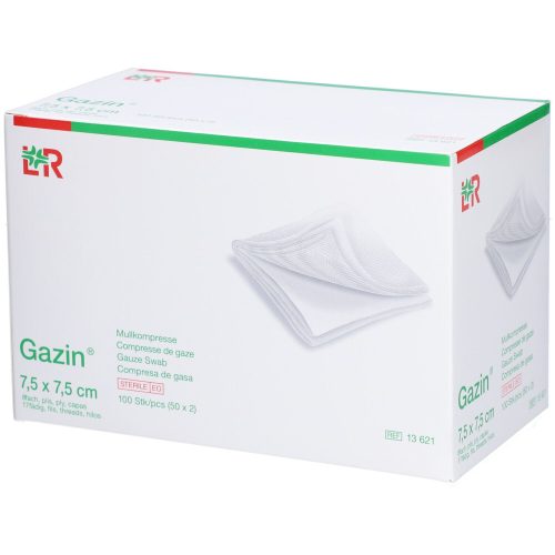 Gazin, Gazin Mullkompressen 7.5x7.5cm, 8-fach, steril (100 Stk)