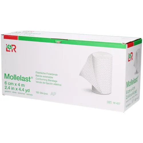 Mollelast, Mollelast Elastische Fixierbinde 6cmx4m weiss 100 Stk