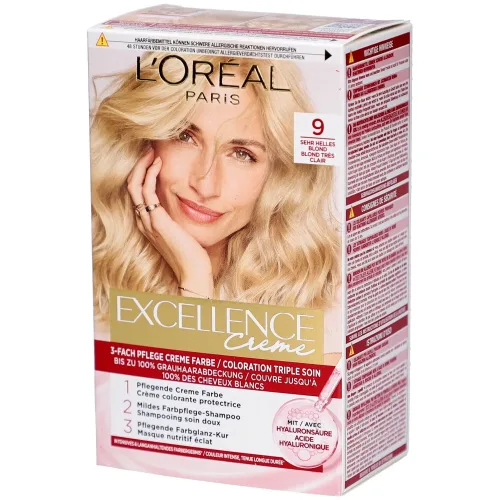 Excellence, L'Oréal Paris Excellence Creme 9 Sehr Helles Blond, 1Stk