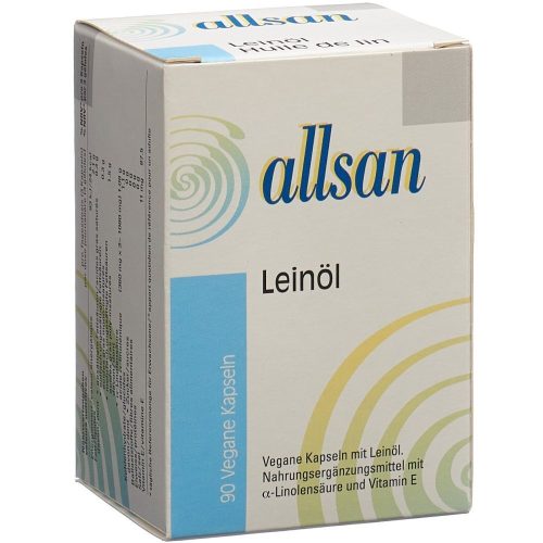 Allsan, Allsan Leinöl pflanzliche Kapseln (90 Stk)