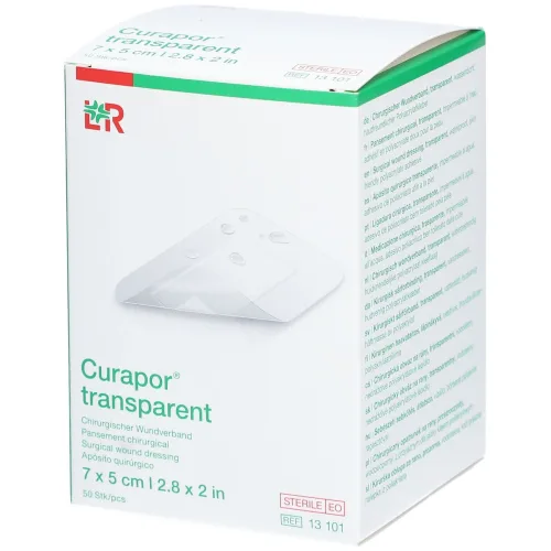 Curapor, Curapor transparent Wundverband, 7x5cm (50 Stk)