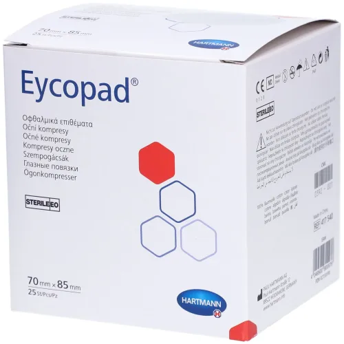 Eycopad, Eycopad Augenkompressen 70x85mm steril (25 Stk)