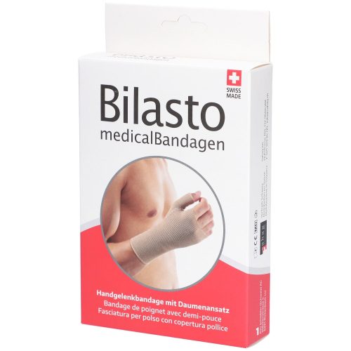 Bilasto, Bilasto Handgelenkbandage mit Daumenansatz beige, Grösse XS (1 Stk)