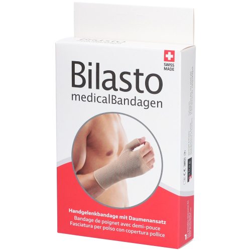 Bilasto, Bilasto Handgelenkbandage mit Daumenansatz, beige, Grösse M (1 Stk)