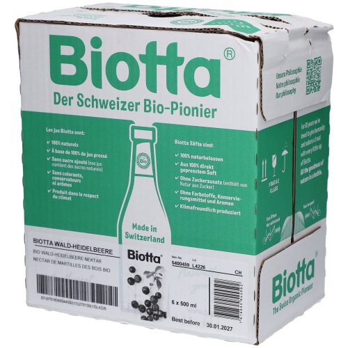 Biotta, Biotta Bio Waldheidelbeere (6x5dl)