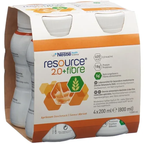 Resource, Resource 2.0 Fibre Drink Aprikose (4x200ml)
