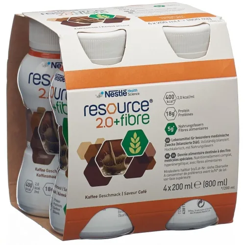 Resource, Resource 2.0 Fibre Drink Café (4x200ml)