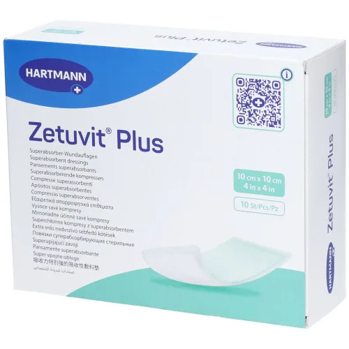 Zetuvit, ZETUVIT Plus Absorptionsverband 10x10cm (10 Stk)