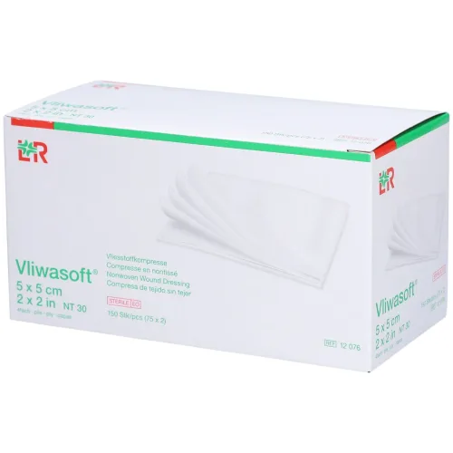 Vliwasoft, Vliwasoft SET NW Kompresse 8 5x5cm, 4-lagig (75 x 2 Stk)