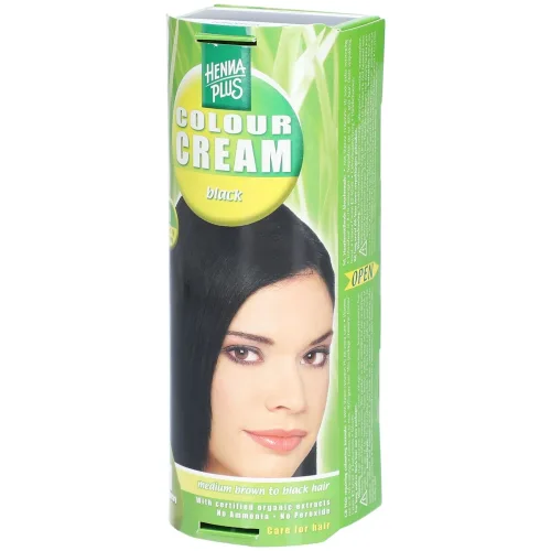 Henna Plus, HENNA PLUS Colour Cream 1 schwarz 60 ml