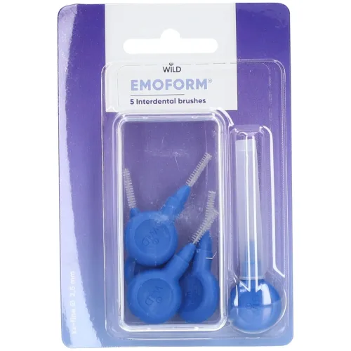 Emoform, EMOFORM Interdentalbürsten 2.5mm dunkelblau (5 Stk)