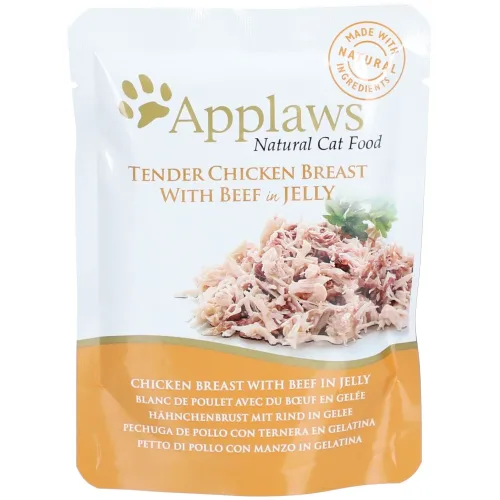 Applaws, Applaws Nassfutter mit Huhn und Rind in Gelee (70g)