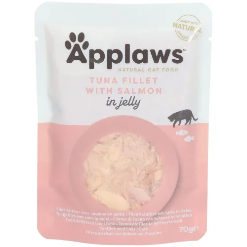 Applaws, Applaws Jelly Thunfischfilet mit Lachs, Nassfutter für Katzen (70g)