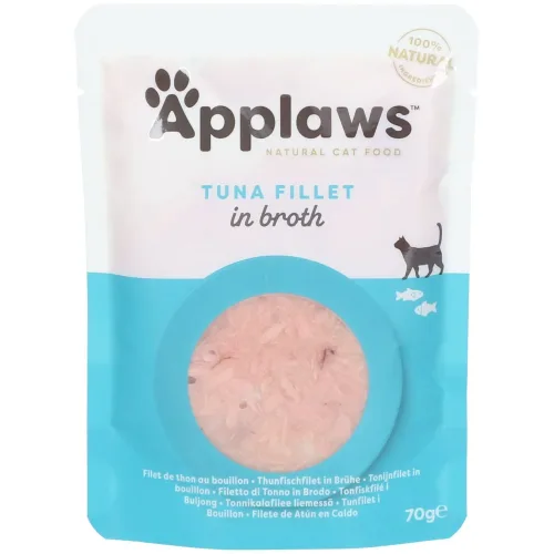 Applaws, Applaws Thunfischfilet in Brühe, Nassfutter für Katzen (70g)