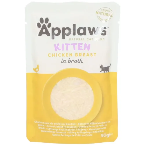 Applaws, Applaws Kitten Hühnerbrust in Brühe, Nassfutter für Katzen (50g)