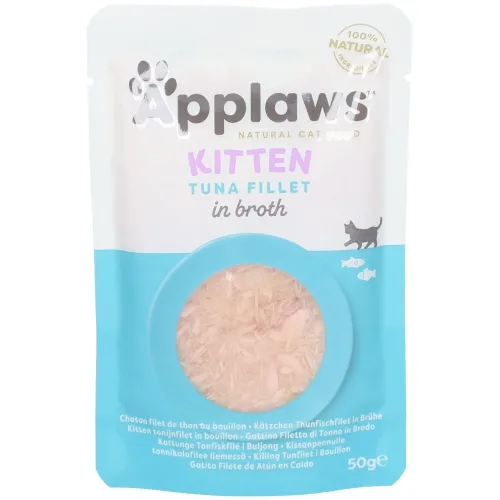 Applaws, Applaws Kitten Thunfischfilet in Brühe, Nassfutter für Katzen (50g)