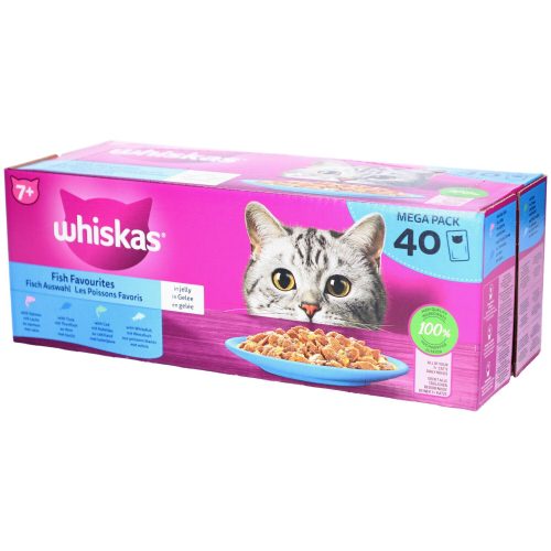 whiskas, whiskas - Fisch Auswahl Senior in Gelee 40x85g, Promotion, 3400G
