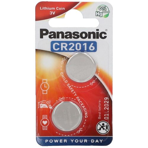 Panasonic, PANASONIC Batterien Knopfzelle CR2016 2 Stk