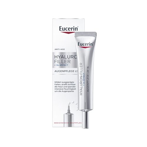 Eucerin® Hyaluron-Filler + 3x Effect Augenpflege LSF 15 ? Anti-Aging Augencreme mit Hyaluronsäure, mildert Krähenfüße und schützt mit UVA-Schutz