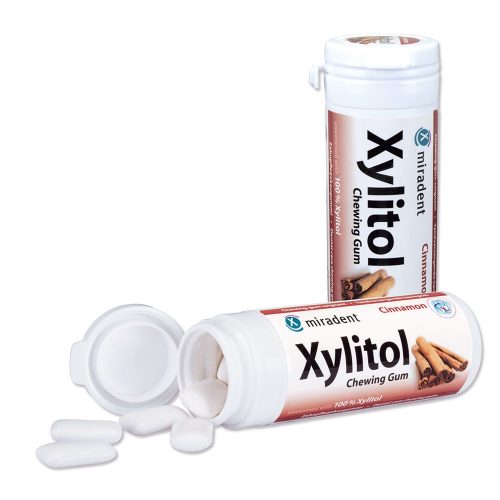 HERBA, Miradent Xylitol Zimt Zahnpflegekaugummi, Dose &agrave; 30 Stk.