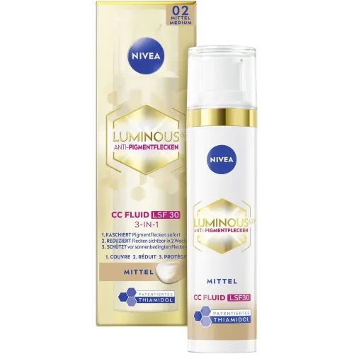 Nivea, Nivea - Face Cellular Luminous630® 3-in-1 CC Fluid, 40 ml, Medium