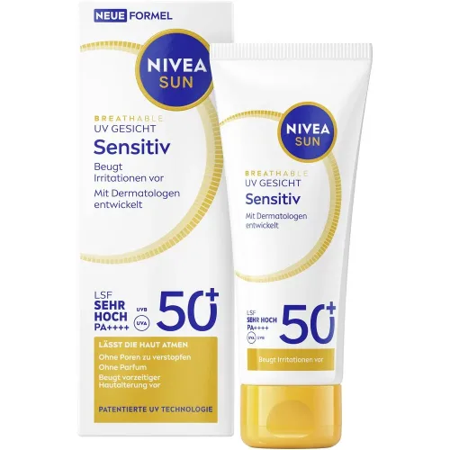 NIVEA SUN, NIVEA SUN - UV Face Sensitive LSF 50+, 40 ml