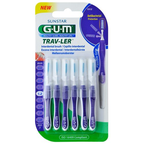 Sunstar Gum, SUNSTAR GUM Trav-Ler 1.2mm ISO3 violett (6 Stk)